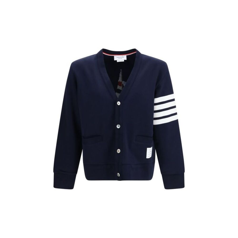 Thom Browne Blue Cotton Men's Cardigan